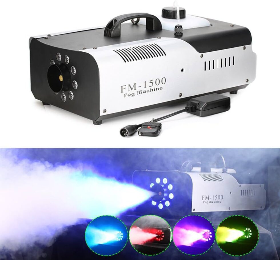 Machine à fumée led 500W RGB avec 1 litre liquide offert